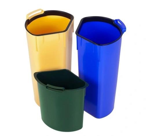 Set kanti za razvrstavanje otpada Curver TRIO 17+17+6 L – 3-dijelni set za reciklažu 01